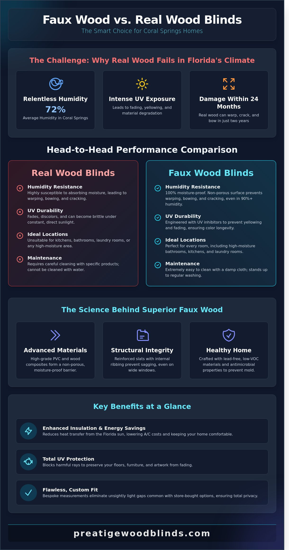 Custom Faux Wood Blinds in Coral Springs: The Designer’s Choice for Florida Living