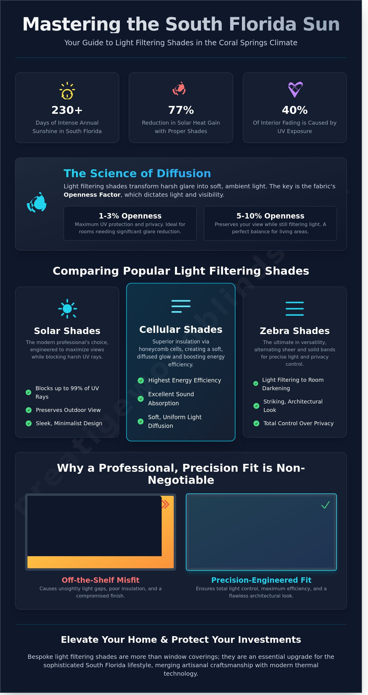 The Connoisseur’s Guide to Light Filtering Shades in Coral Springs